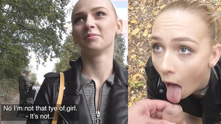 Amateur Czech babe do it fast to catch the bus