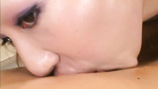 Shaft sucking Asian big tittied babe