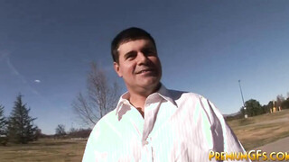 Bukkake babe covered in  creamy cum