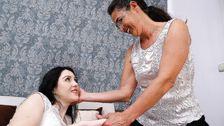 Sexy babe getting a special treatment from her mature lesbian lover