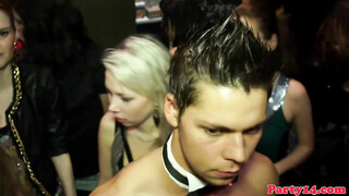 Girl feeling horny at a party for a good fuck