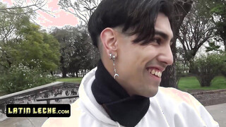 Latina Leche - Lucky Stud Meets Adorable Skater Boy & Makes Him Suck His Hard Meat