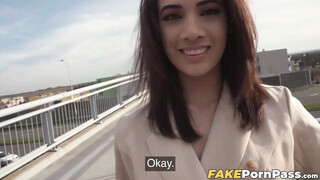 Hooking up with this big boobed brunette Emily Pink leads me to burst my cum