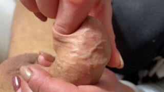 Foreskin Play & Cumshoot In Mouth