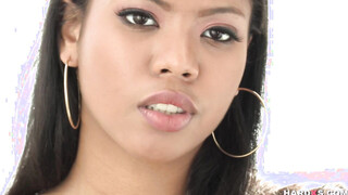 Classy ebony with juicy tits hardcore fucked