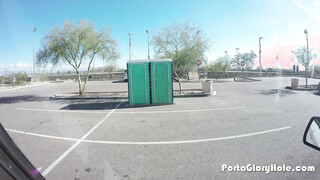 Porta Gloryhole Chubby bitch in public GH