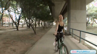 Big Titted solo teen riding