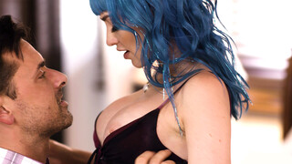 Cheating hubby with his mistress almost caught twice by his sexy housewife