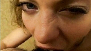 Blonde Casting blowjob closeup