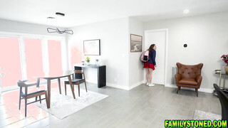 David & Katie listening to their stepmommy while fucking in her bedroom