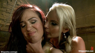 Bound redhead whipped & ass ravaged