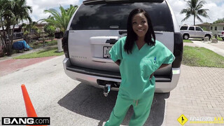 Smiley Nurse Ravaged For Roadside Assistence
