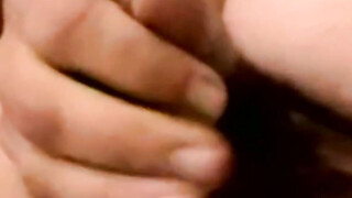 Chubby amateur masturbates his meat & blown by black homo