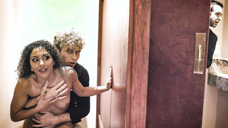 Slutty wifey cheating with the waiter on their 5th anniversary