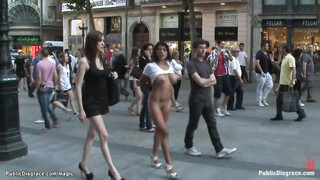 Big Titted naked Latin walked in public