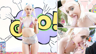 Chloe Cherry deepthroats a shaft