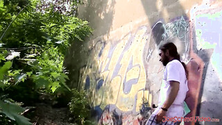 Long bearded amateur guy Squirell likes jerking off & draining his long shaft d