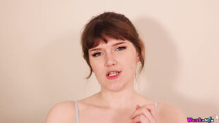 Super Horny Demi Gives Her Lover Sloppy Blowjob Before Bath