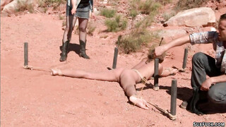 Hitchhiker bound & screwed in desert