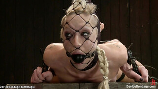 Strapped blonde vibed by black master