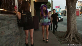 Japanese slave banged in public