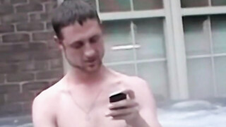 Amateur dudes jerking off their heavy dicks after shaving