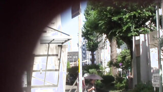 Japanese babe taped peeing in public by voyeur