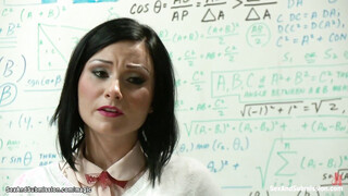 Prof ties & fucks teen in mouth