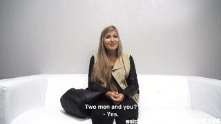 Young blond babe gets banged