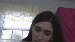 Slinky Anna Creaming Her Tits With Warm Cumshot