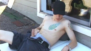 Shane Beats Off On Roof