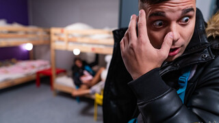 Always horny hostel roomie finally takes on a shaft - Capri Lmonde