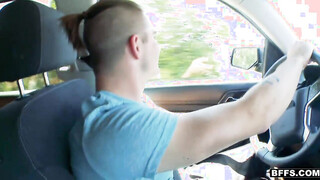 Roving gang of hipster sluts screw a random dude