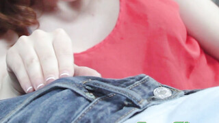 FAMILY STROKES Willing redhead stepsister Kelsey Kage receives a big facial