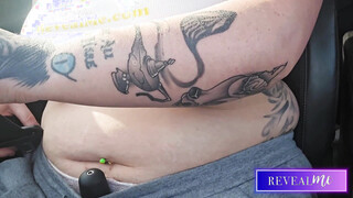 RevealMe  BUXOM GODDESS TIT PLAY & MASTURBATION IN CAR: BIG TITTED SOLO FANTASY