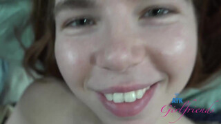 Alina West super petite & tight rides meat reverse cowgirl before taking a creampie