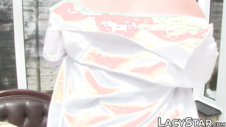 Barely legal teen toying snatch with artist old woman