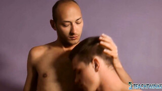 TeachTwinks: Domynick & Aaron Aurora Pinned Billy Rubens For Rough Shared Prick