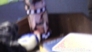 Naughty group of friends bareback a twink hard