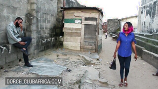 Lucky big black dick invited for hot sex by curvy black pretty babe