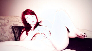 Redhead Cutie Massages Her Young Snatch With Vibrator