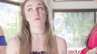 Big Boobed MILF Syren De Mer seduced by lesbian teen Kate Kennedy