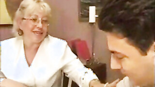 Gilf Professor Flirts With Her Schoolgirl