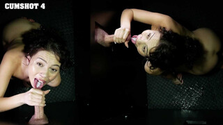 Babe Satine Summers swallowing 10 loads