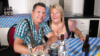 Big titted mature waitress fucking at the Oktoberfest