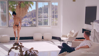 WOWGIRLS Gorgeous girl Kama Oxi luring her BF into amazing hardcore action