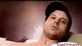 Straight guy squirts huge fountain of cum jerking off