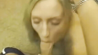 Big Titted amateur babe sucks cock & fucks missionary style