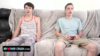 Brother Crush - Charming Step Brothers Compare Their Cock Sizes & Turns Out They Have Huge Dicks