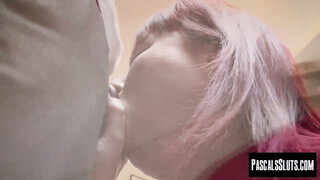 Massive redhead tart Donna Austin moans as her big ass is being pounded roughly by